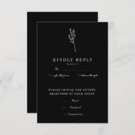 ミニマリスト植物学フローラ |フラワーシック結婚ズ 出欠カード