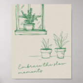 ミニマリスト植物学感動的自然引用文 ポスター (正面)