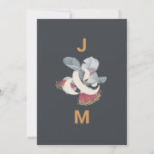 ミニマリスト植物学結婚式招待状 招待状 (裏面)