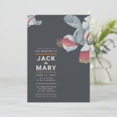 ミニマリスト植物学結婚式招待状 招待状 (スタンド正面)