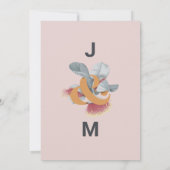 ミニマリスト植物学結婚式招待状 招待状 (裏面)