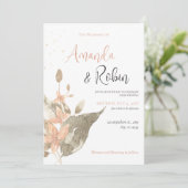 ミニマリスト植物学結婚式招待状 招待状 (スタンド正面)