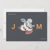 ミニマリスト植物学 – 日付を写真と共に保存 セーブザデート (正面)