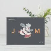 ミニマリスト植物学 – 日付を写真と共に保存 セーブザデート (スタンド正面)