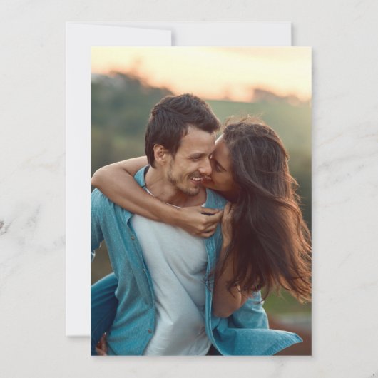 ミニマリスト植物学 – 日付を写真と共に保存 セーブザデート (裏面)