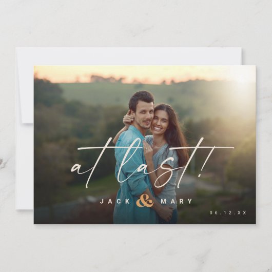 ミニマリスト植物学 – 日付を写真と共に保存 セーブザデート (正面)