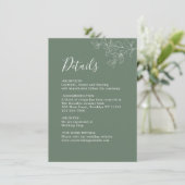 ミニマリスト植物平野セージ結婚グリーン エンクロージャーカード (スタンド正面)