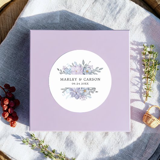 ミニマリスト植物性フローラロマン結婚ティック ラウンドシール