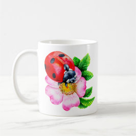 ミニマリスト植物水色ラディバグ花マグカップ コーヒーマグカップ