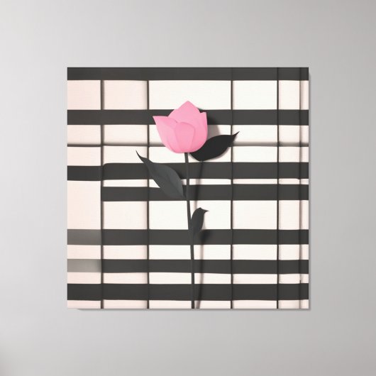 ミニマリスト植物画 キャンバスプリント (正面)