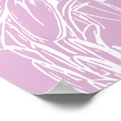 ミニマリスト植物系フローラ線スケッチアートワーク ポスター (角)