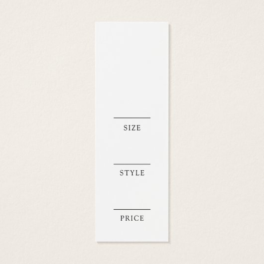 ミニマリスト業務用衣料品ラベルつるラベル (裏面)