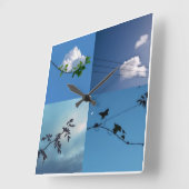 ミニマリスト正方形の壁時計 スクエア壁時計 (傾斜)