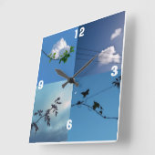 ミニマリスト正方形の壁時計 スクエア壁時計 (傾斜)