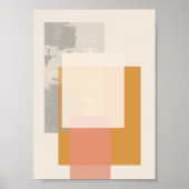 ミニマリスト正方形ジオメトリ ポスター (正面)