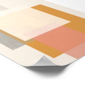 ミニマリスト正方形ジオメトリ ポスター (角)