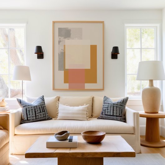 ミニマリスト正方形ジオメトリ ポスター