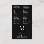 ミニマリスト歯のホワイトニングアフターケア手順 名刺 (裏面)