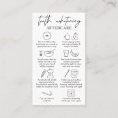 ミニマリスト歯のホワイトニングアフターケア手順 名刺 (正面)