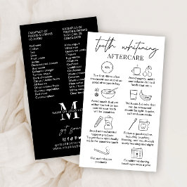 ミニマリスト歯のホワイトニングアフターケア手順 名刺