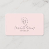 ミニマリスト母とベビーラインアート – Doula、助産師 名刺 (正面)