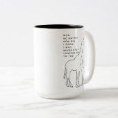 ミニマリスト母ベビーキリン線アートマザーズデイ ツートーンマグカップ (正面右)