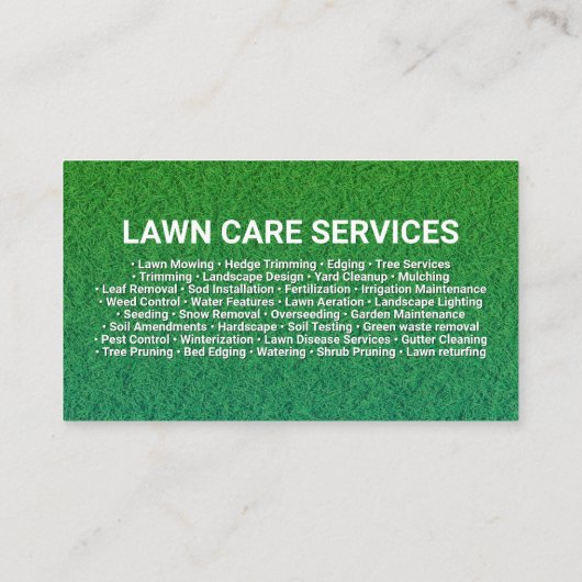 ミニマリスト気にローン&造園 名刺 (裏面)