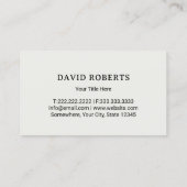 ミニマリスト気に芝生造園サービス 名刺 (裏面)