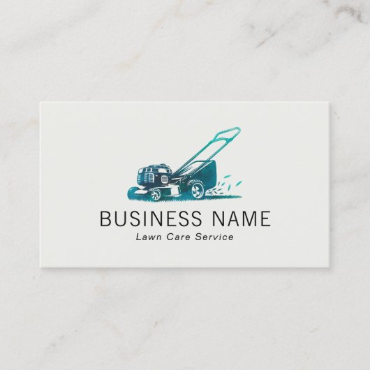 ミニマリスト気に芝生造園サービス 名刺 (正面)