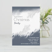ミニマリスト水の色の企業のクリスマスパーティー 招待状 (スタンド正面)