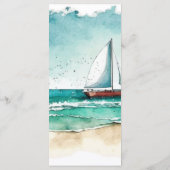 ミニマリスト水の色の海とビーチ結婚式 メニュー (裏面)