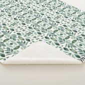 ミニマリスト水の色の緑の離れシェルパブランケット シェルパブランケット (3/4)