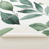 ミニマリスト水の色の緑離れの シェルパブランケット (3/4)