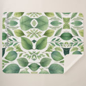 ミニマリスト水の色の緑離れの シェルパブランケット (正面(横))