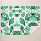 ミニマリスト水の色の緑離れの シェルパブランケット (正面(横))