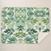 ミニマリスト水の色の緑離れの シェルパブランケット (正面(横))