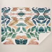 ミニマリスト水の色の緑離れの シェルパブランケット (正面(横))