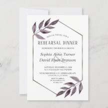 ミニマリスト水の色インクの葉リハーサルディナー