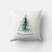 ミニマリスト水の色クリスマスツリー クッション (裏面)