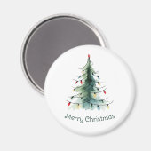 ミニマリスト水の色クリスマスツリー マグネット (正面/裏面)