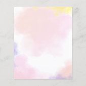 ミニマリスト水の色ピンクの名前ベビーシャワーゲーム (裏面)