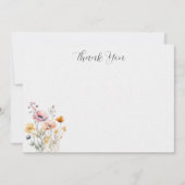ミニマリスト水の色フローラありがとう サンキューカード (正面)