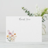 ミニマリスト水の色フローラありがとう サンキューカード (スタンド正面)