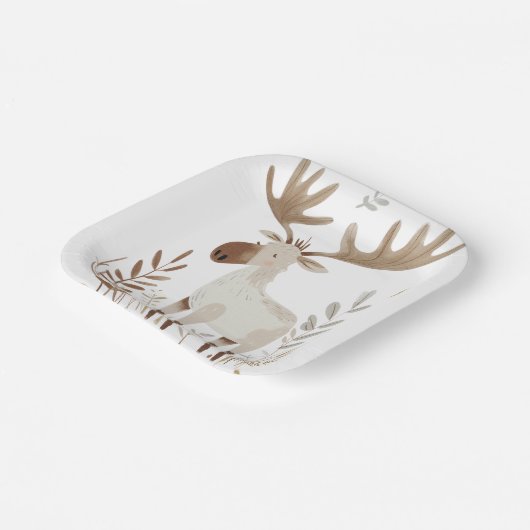 ミニマリスト水の色ムース ペーパープレート (傾斜あり)