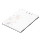 ミニマリスト水の色ワイルドフラワーフローラ ノートパッド (回転)