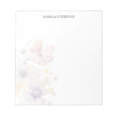 ミニマリスト水の色ワイルドフラワーフローラ ノートパッド (正面)