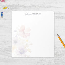ミニマリスト水の色ワイルドフラワーフローラ ノートパッド