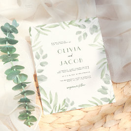 ミニマリスト水の葉色の緑結婚色 ポストカード
