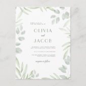 ミニマリスト水の葉色の緑結婚色 ポストカード (正面)