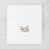 ミニマリスト水カラーオレンジフローラテーブル プレイスカード (外部開封)